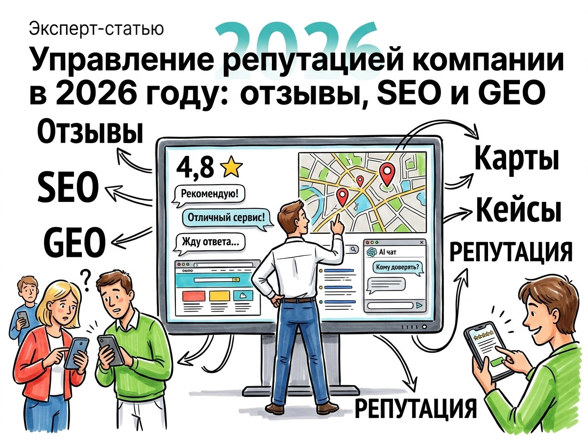 Управление репутацией компании в 2026 году: как работать с отзывами, SEO и GEO — 10 практических правил