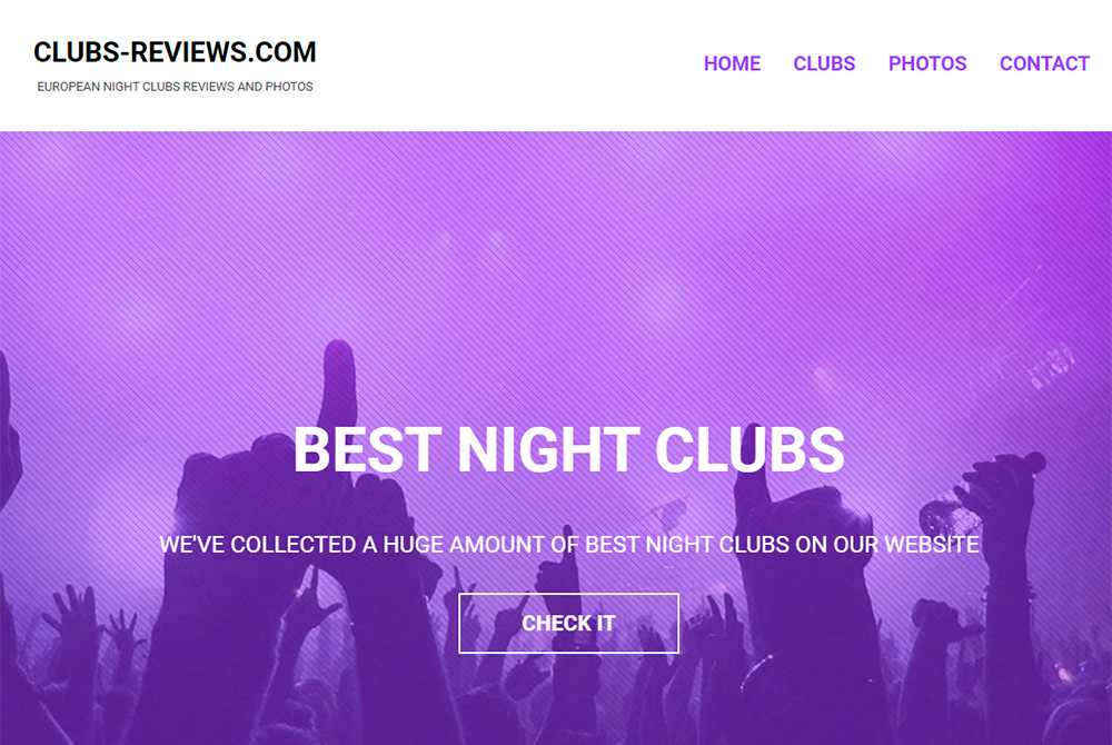 Сайт о ночных клубах Европы