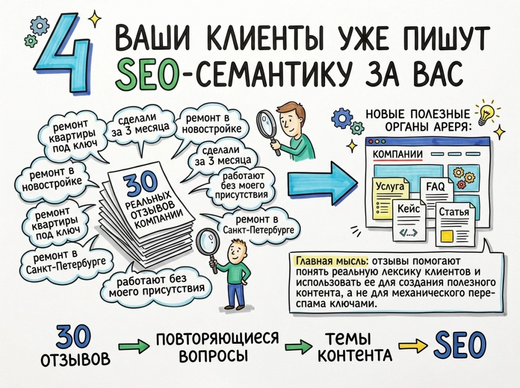 отзывы работают на seo-семантику отзывы работают на seo-семантику