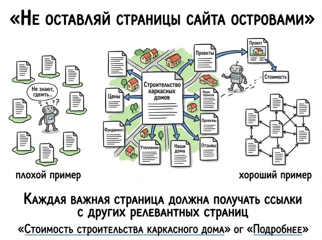 не оставляйте страницы сайта островами не оставляйте страницы сайта островами